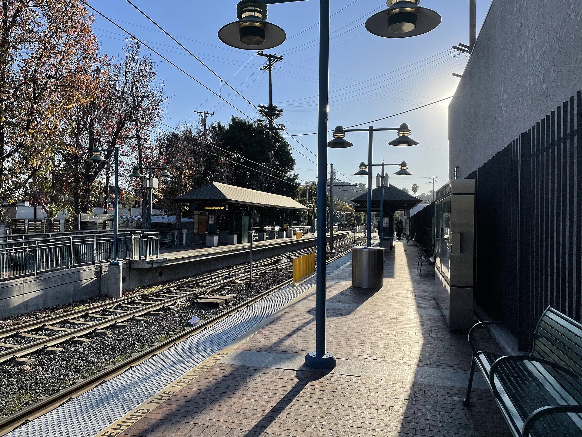 The Metro A Line platform at South Pasadena station